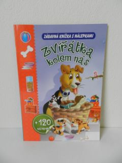 Obrázek z Zábavná knížka s nálepkami Zvířátka kolem nás 